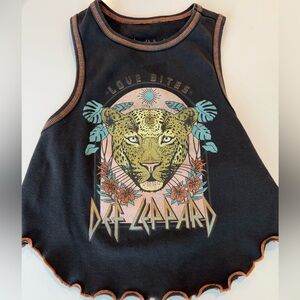 Girls Def Leppard Love Bites Tank Top by Goodie Two Sleeves
